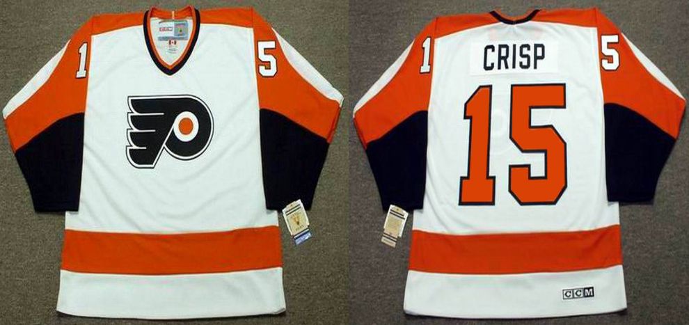 2019 Men Philadelphia Flyers #15 Crisp White CCM NHL jerseys